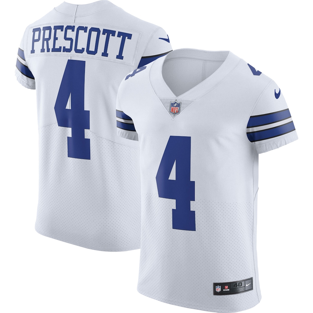 Dallas Cowboys Merch - Men's Dak Prescott Vapor Elite Player Jersey, White 1 - Unicasport Dallas Cowboys Merch - Men's Dak Prescott Vapor Elite Player Jersey, White