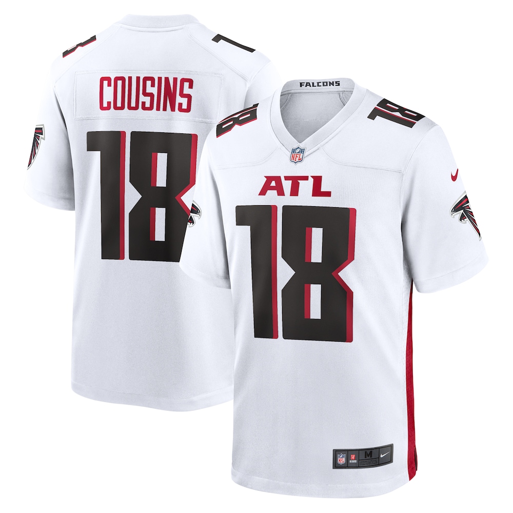 Atlanta Falcons Merch - Men's Kirk Cousins Jersey, White 1 - Unicasport Atlanta Falcons Merch - Men's Kirk Cousins Jersey, White