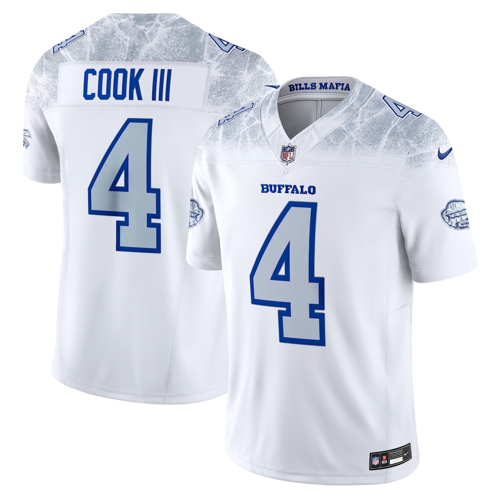 Buffalo Bills Merch - Men's James Cook III 2025 Rivalries Collection Stitched Limited Jersey, White 1 - Unicasport Buffalo Bills Merch - Men's James Cook III 2025 Rivalries Collection Stitched Limited Jersey, White