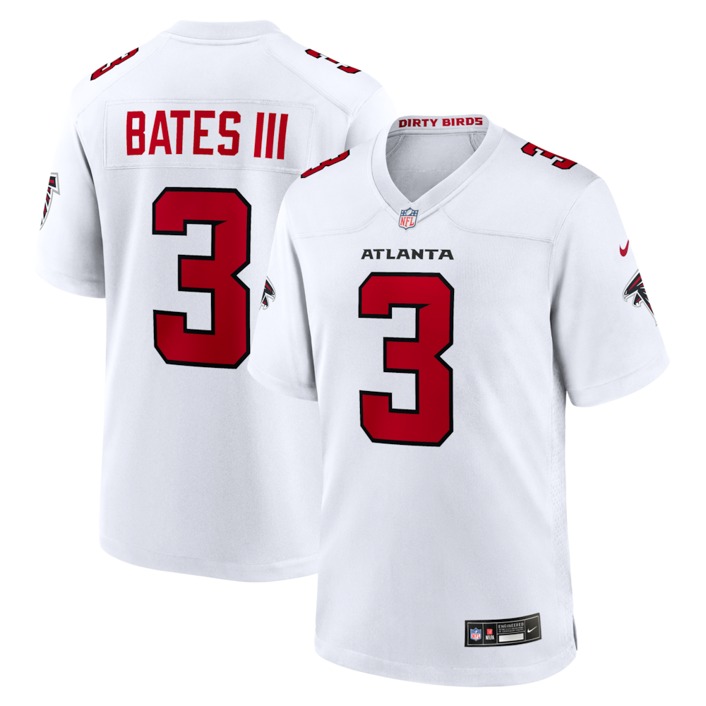 Atlanta Falcons Merch - Men's Jessie Bates III Game Jersey, White 1 - Unicasport Atlanta Falcons Merch - Men's Jessie Bates III Game Jersey, White