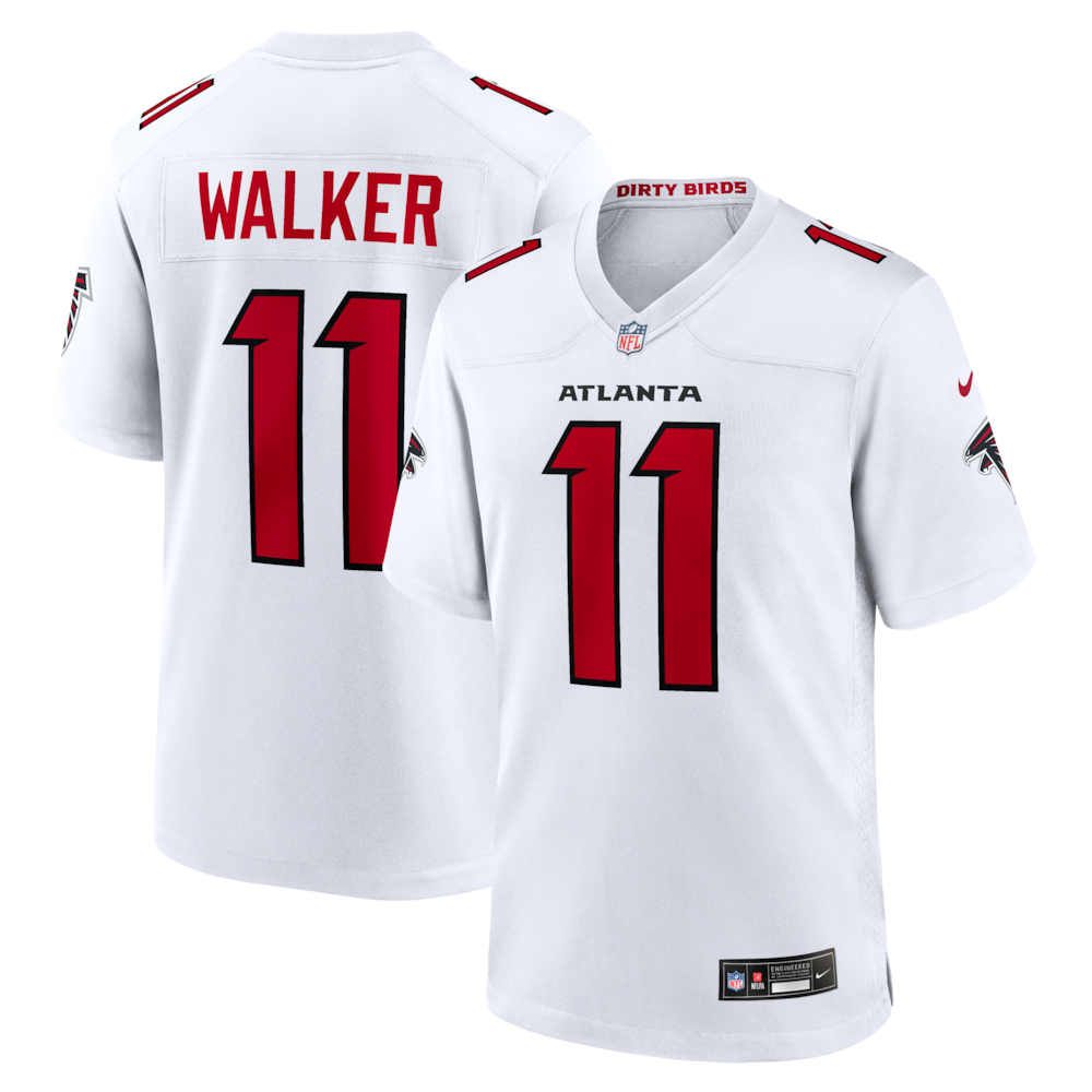 Atlanta Falcons Merch - Men's Jalon Walker Game Jersey, White 1 - Unicasport Atlanta Falcons Merch - Men's Jalon Walker Game Jersey, White