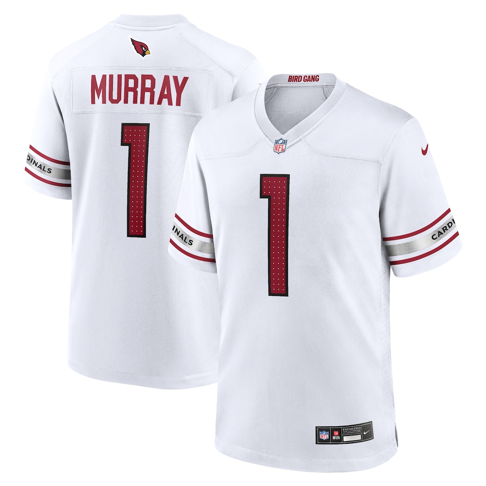 Arizona Cardinals Merch - Men's Kyler Murray Jersey, White 1 - Unicasport Arizona Cardinals Merch - Men's Kyler Murray Jersey, White