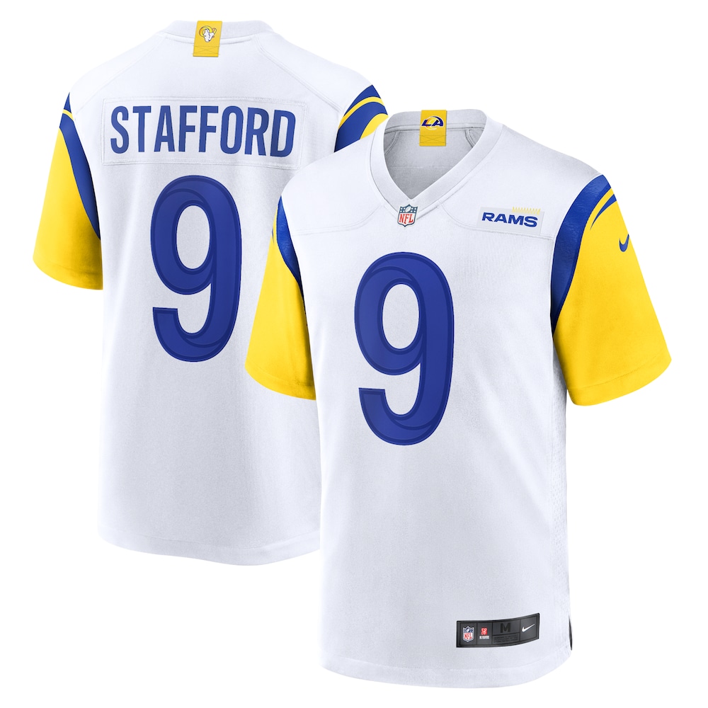 Los Angeles Rams Merch - Men's Matthew Stafford Alternate Game Jersey, White - Best Presents For Football Fans 1 - Unicasport Los Angeles Rams Merch - Men's Matthew Stafford Alternate Game Jersey, White - Best Presents For Football Fans