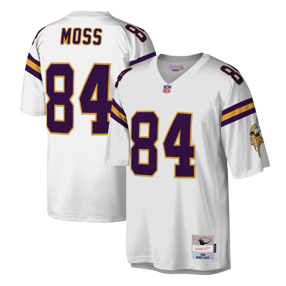 Minnesota Vikings Merch - Men's Randy Moss Legacy Replica Jersey, White - Good Gifts For Football Fans 1 - Unicasport Minnesota Vikings Merch - Men's Randy Moss Legacy Replica Jersey, White - Good Gifts For Football Fans