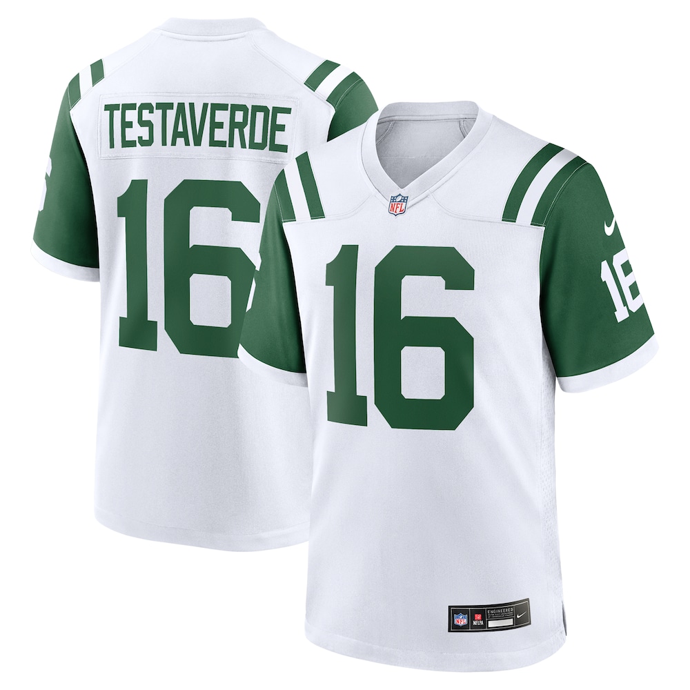 New York Jets Merch - Men's Vinny Testaverde Retired Player Alternate Game Jersey, White 1 - Unicasport New York Jets Merch - Men's Vinny Testaverde Retired Player Alternate Game Jersey, White