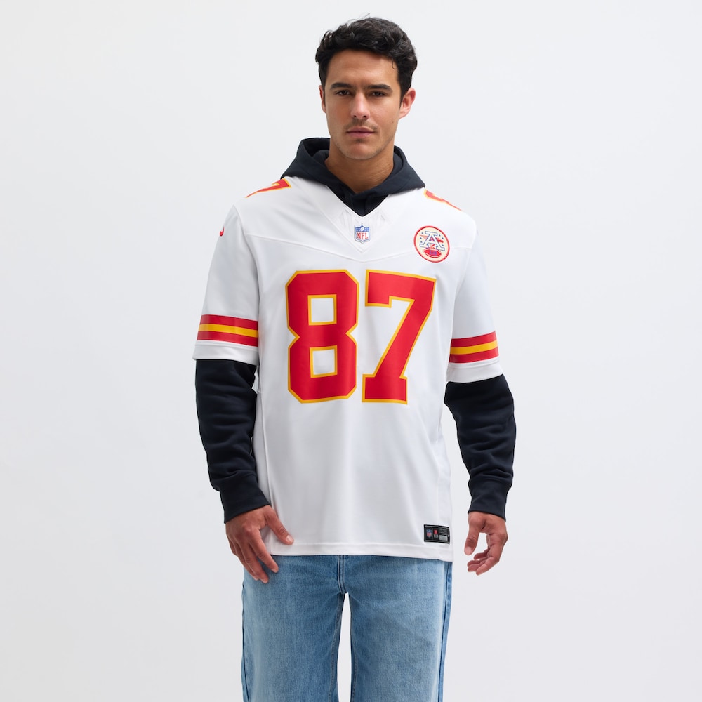 Kansas City Chiefs Merch - Men's Travis Kelce Vapor F.U.S.E. Limited Jersey, White 1 - Unicasport Kansas City Chiefs Merch - Men's Travis Kelce Vapor F.U.S.E. Limited Jersey, White