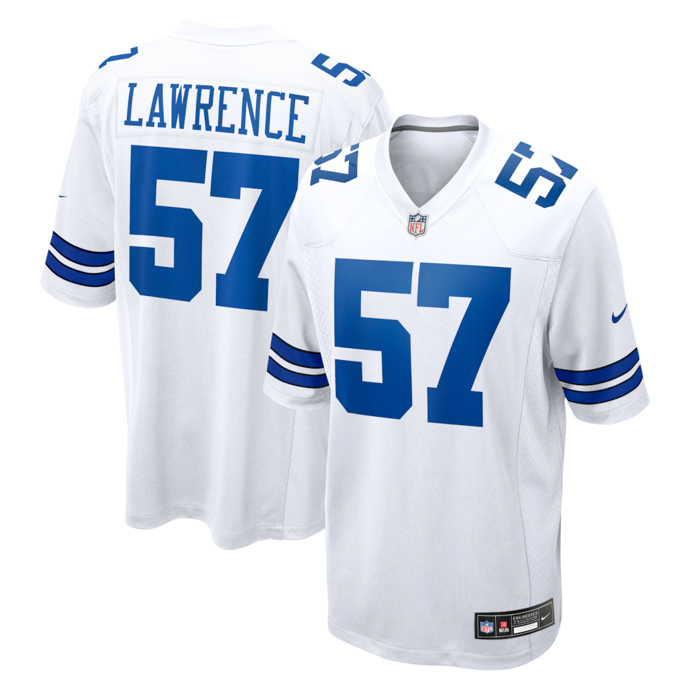 Dallas Cowboys Merch - Men's Malachi Lawrence Game Jersey, White 1 - Unicasport Dallas Cowboys Merch - Men's Malachi Lawrence Game Jersey, White