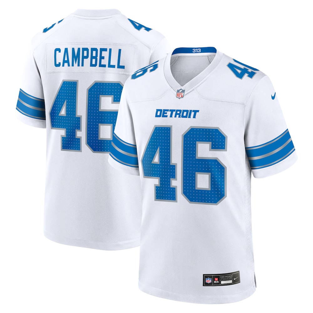 Detroit Lions Merch - Men's Jack Campbell Game Jersey, White - Best Birthday Gift For Football Lovers 1 - Unicasport Detroit Lions Merch - Men's Jack Campbell Game Jersey, White - Best Birthday Gift For Football Lovers