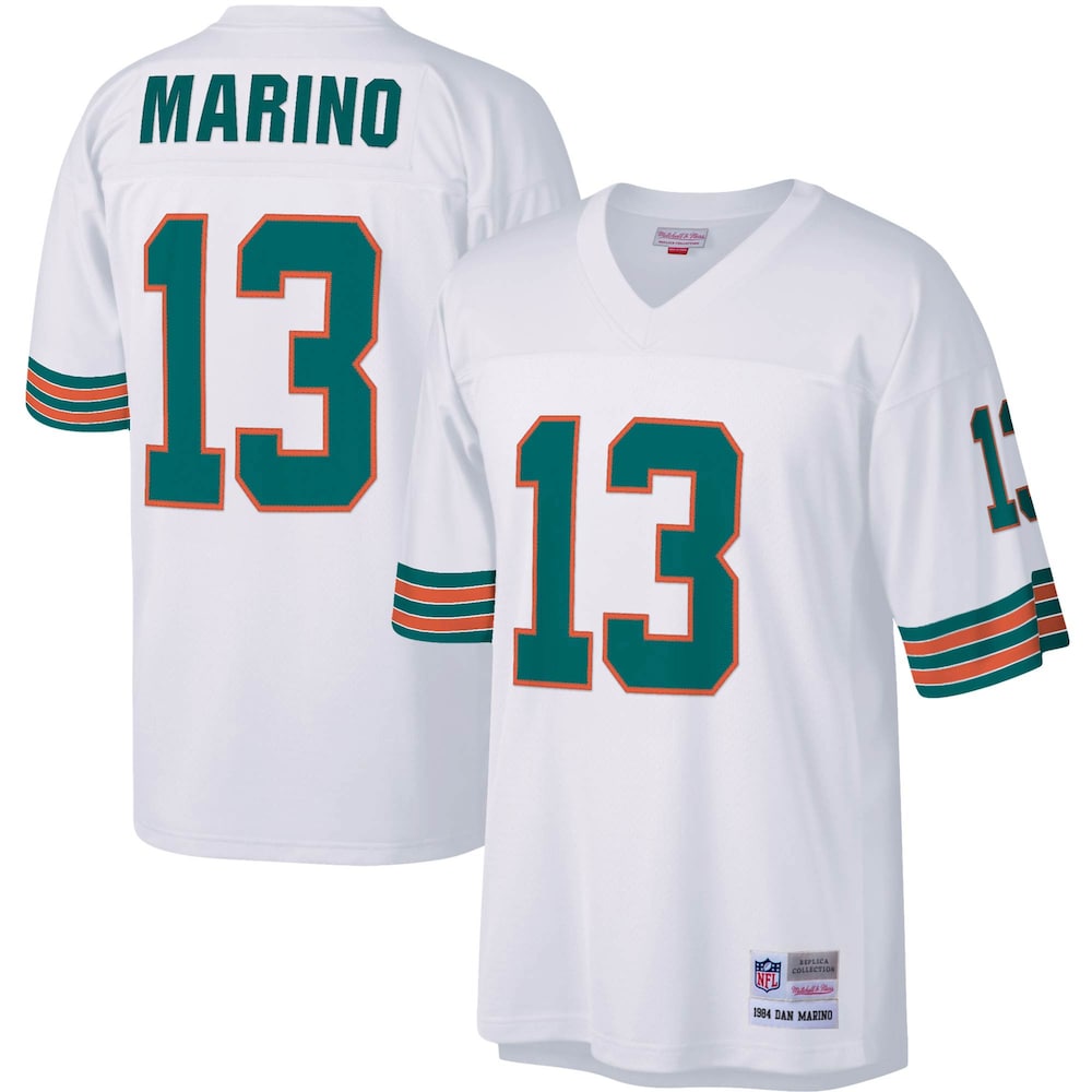 Miami Dolphins Merch - Men's Dan Marino 1984 Retired Player Replica Jersey, Big & Tall, White - Cool Gifts For Football Fans 1 - Unicasport Miami Dolphins Merch - Men's Dan Marino 1984 Retired Player Replica Jersey, Big & Tall, White - Cool Gifts For Football Fans