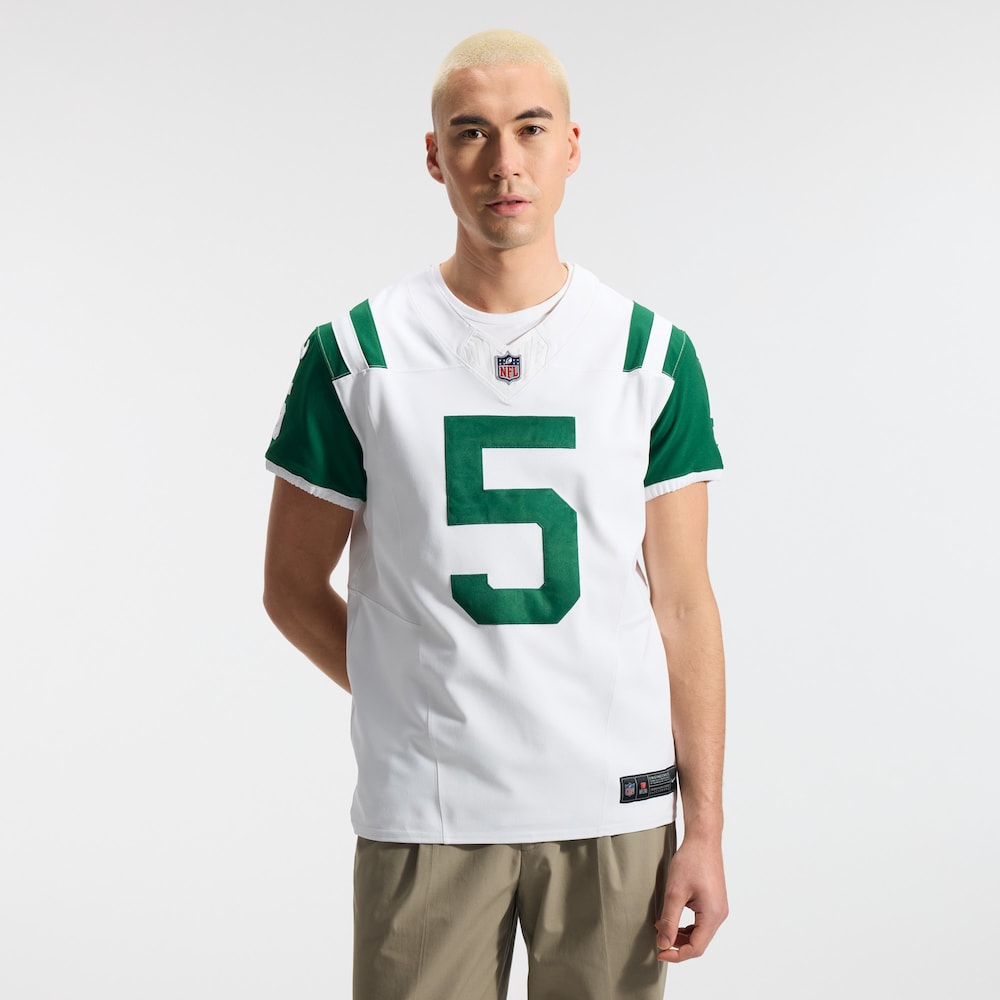 New York Jets Merch - Men's Garrett Wilson Classic Alternate Vapor F.U.S.E. Elite Jersey, White - Football Gifts For Men 1 - Unicasport New York Jets Merch - Men's Garrett Wilson Classic Alternate Vapor F.U.S.E. Elite Jersey, White - Football Gifts For Men