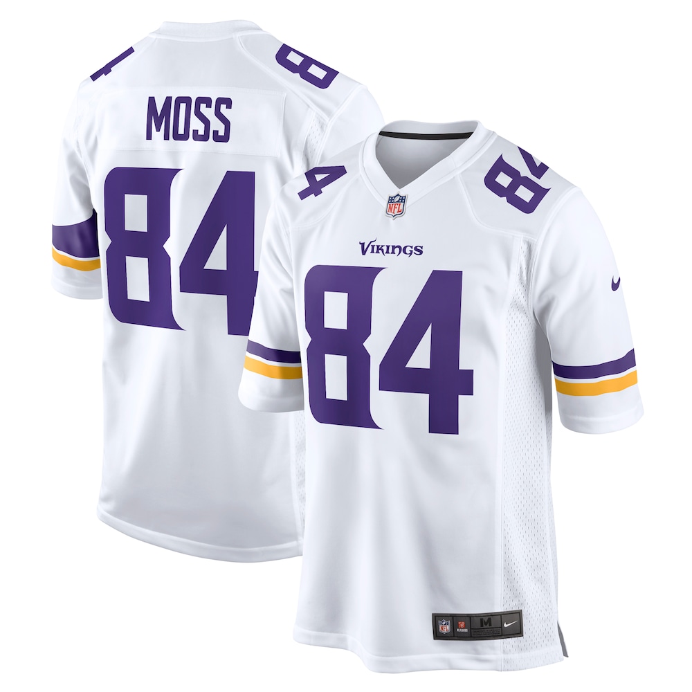Minnesota Vikings Merch - Men's Randy Moss Retired Player Game Jersey, White 1 - Unicasport Minnesota Vikings Merch - Men's Randy Moss Retired Player Game Jersey, White