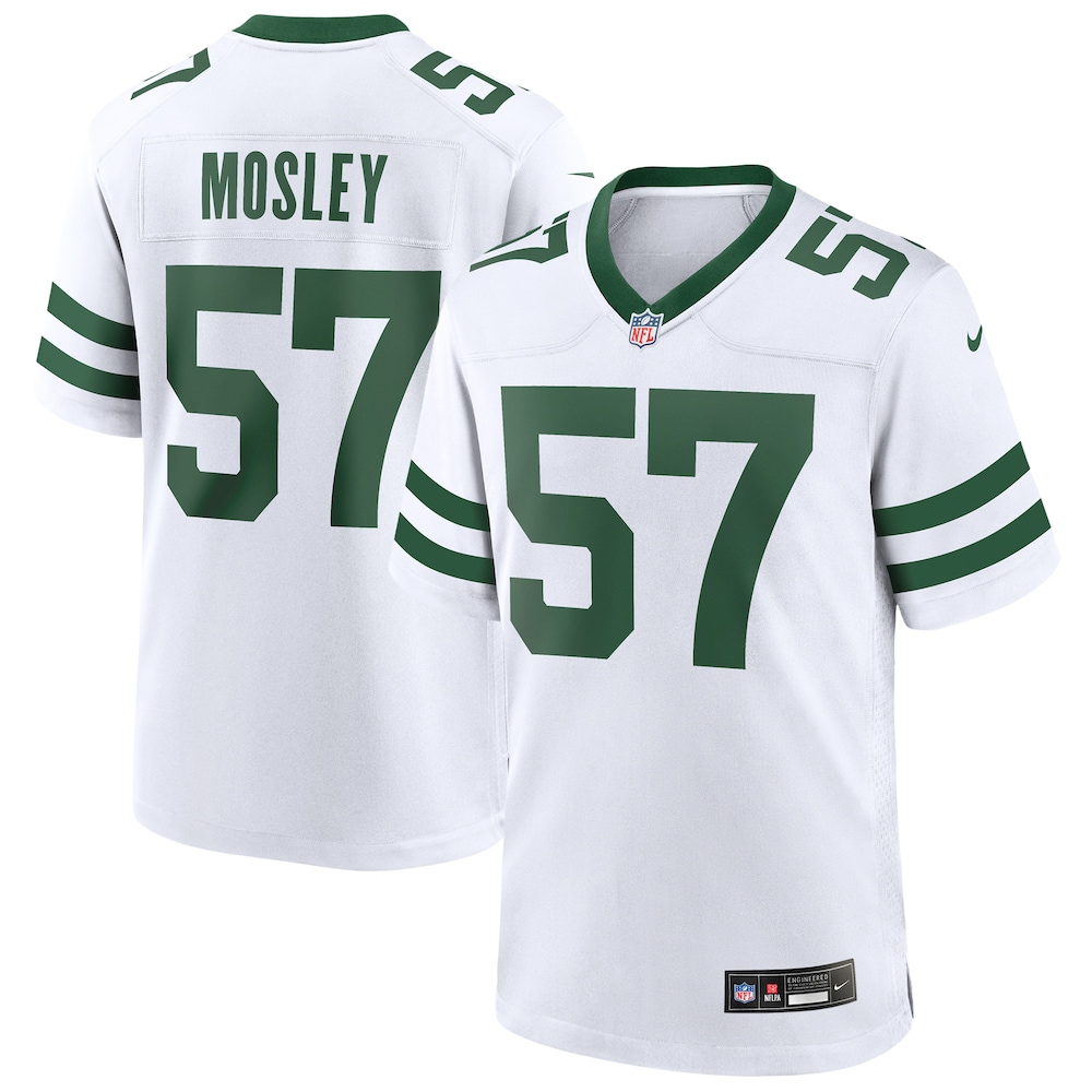 New York Jets Merch - Men's C.J. Mosley Legacy Game Jersey, White 1 - Unicasport New York Jets Merch - Men's C.J. Mosley Legacy Game Jersey, White