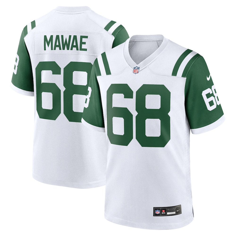 New York Jets Merch - Men's Kevin Mawae Retired Player Alternate Game Jersey, White - Cool Football Gifts 1 - Unicasport New York Jets Merch - Men's Kevin Mawae Retired Player Alternate Game Jersey, White - Cool Football Gifts