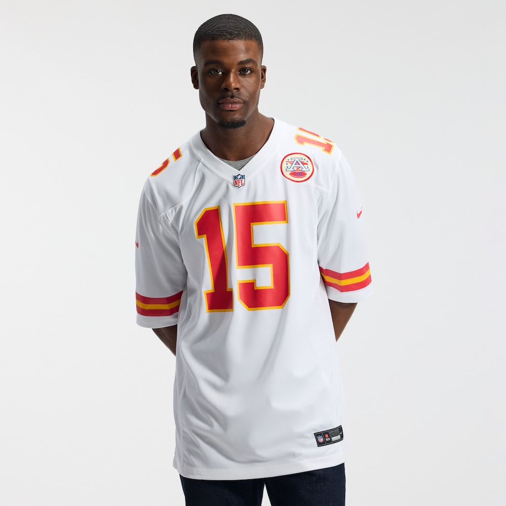 Kansas City Chiefs Merch - Men's Patrick Mahomes Game Jersey, White 1 - Unicasport Kansas City Chiefs Merch - Men's Patrick Mahomes Game Jersey, White