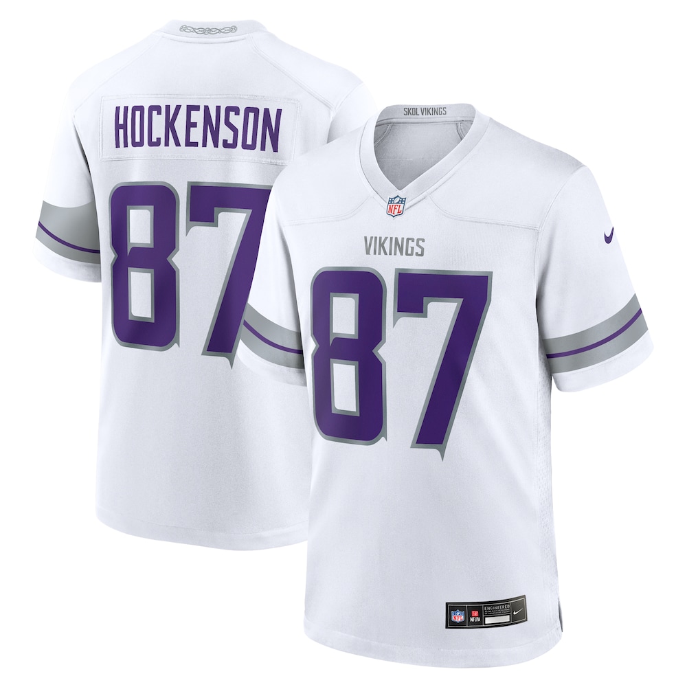 Minnesota Vikings Merch - Men's T.J. Hockenson Alternate Jersey, White - Football Christmas Gifts 1 - Unicasport Minnesota Vikings Merch - Men's T.J. Hockenson Alternate Jersey, White - Football Christmas Gifts