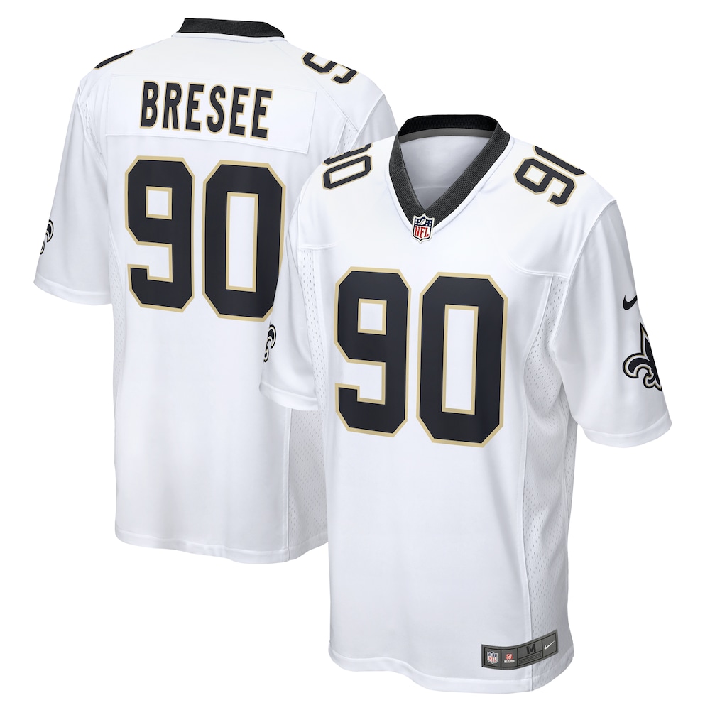 New Orleans Saints Merch - Men's Bryan Bresee Game Jersey, White 1 - Unicasport New Orleans Saints Merch - Men's Bryan Bresee Game Jersey, White
