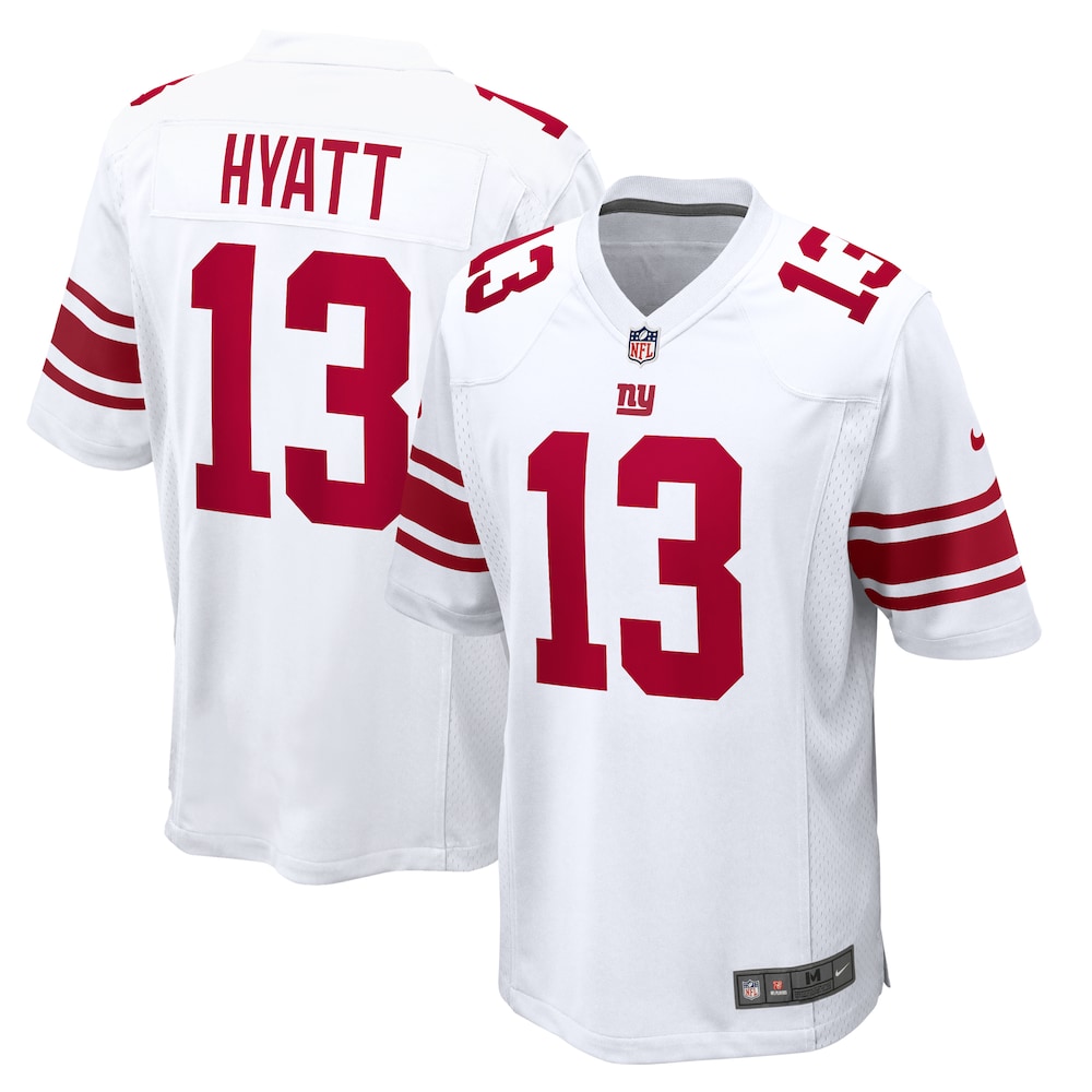 New York Giants Merch - Men's Jalin Hyatt Game Jersey, White 1 - Unicasport New York Giants Merch - Men's Jalin Hyatt Game Jersey, White