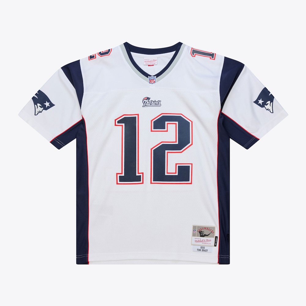 New England Patriots Merch - Men's Tom Brady 2000 Legacy Replica Jersey, White 1 - Unicasport New England Patriots Merch - Men's Tom Brady 2000 Legacy Replica Jersey, White