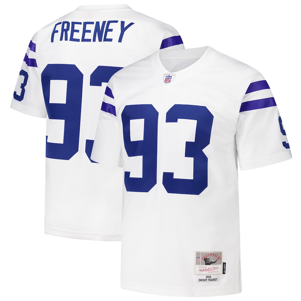 Indianapolis Colts Merch - Men's Dwight Freeney 2006 Legacy Replica Jersey, White - Football Christmas Gift Ideas