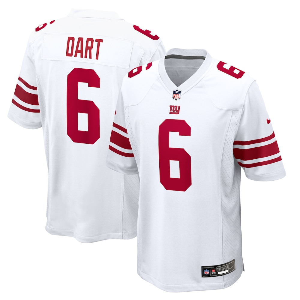 New York Giants Merch - Men's Jaxson Dart Game Jersey, White - Cool Football Gifts 1 - Unicasport New York Giants Merch - Men's Jaxson Dart Game Jersey, White - Cool Football Gifts