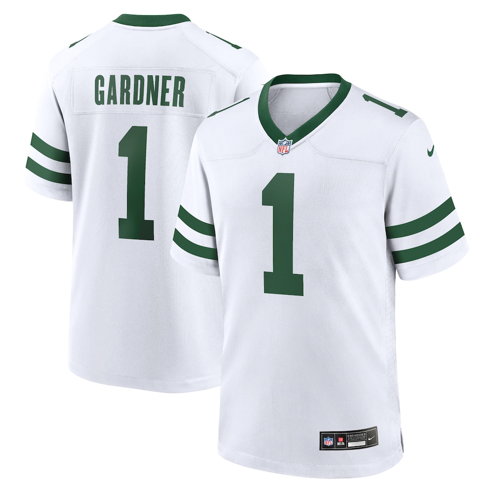 New York Jets Merch - Men's Ahmad Sauce Gardner Legacy Game Jersey, White - Football Gifts For Men 1 - Unicasport New York Jets Merch - Men's Ahmad Sauce Gardner Legacy Game Jersey, White - Football Gifts For Men