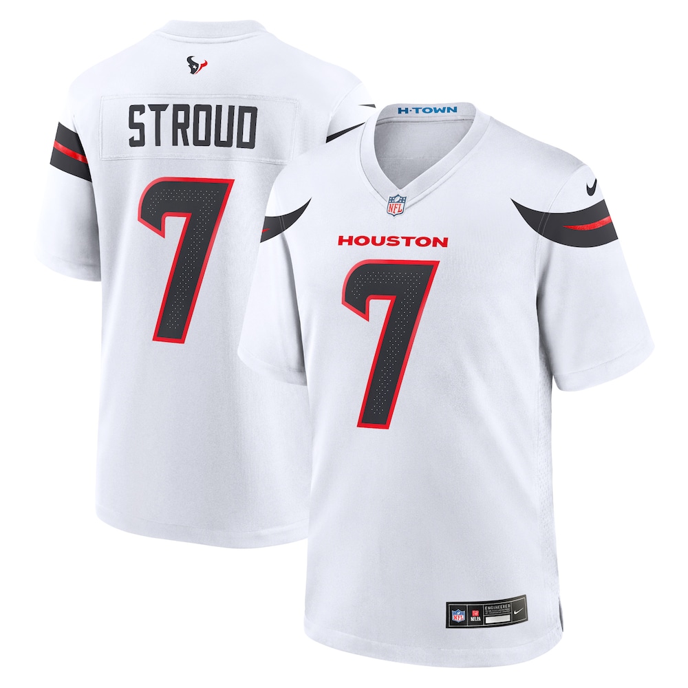 Houston Texans Merch - Men's C.J. Stroud Game Jersey, White 1 - Unicasport Houston Texans Merch - Men's C.J. Stroud Game Jersey, White