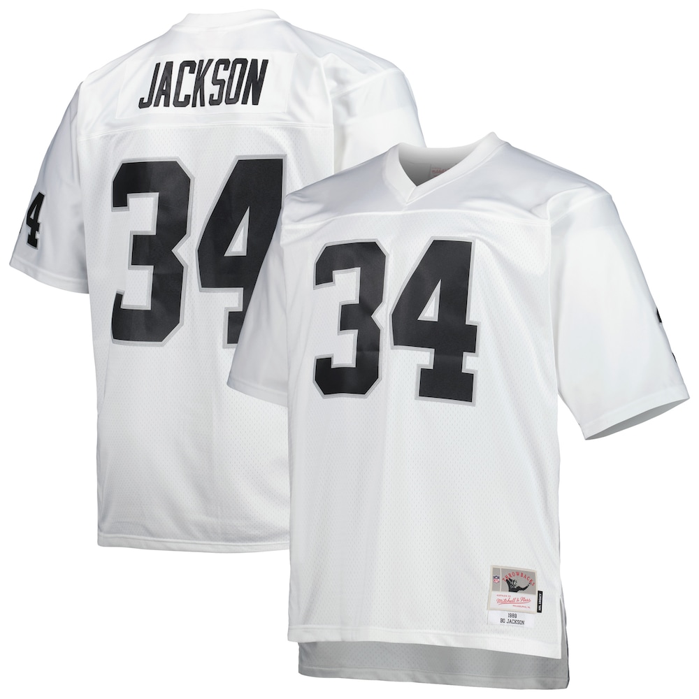 Las Vegas Raiders Merch - Men's Bo Jackson 1988 Retired Player Replica Jersey, Big & Tall, White - Football Gift Ideas For Men 1 - Unicasport Las Vegas Raiders Merch - Men's Bo Jackson 1988 Retired Player Replica Jersey, Big & Tall, White - Football Gift Ideas For Men