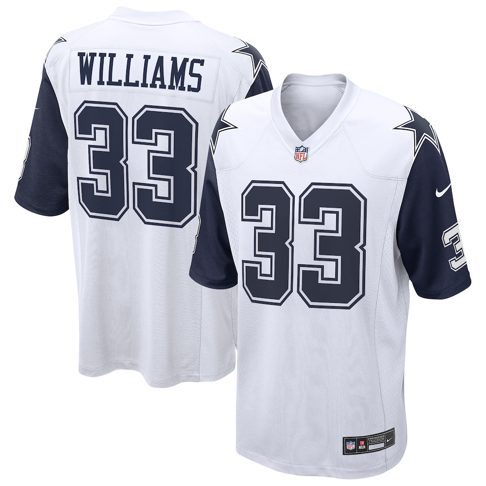 Dallas Cowboys Merch - Men's Javonte Williams Alternate Game Jersey, White - Cool Football Gifts 1 - Unicasport Dallas Cowboys Merch - Men's Javonte Williams Alternate Game Jersey, White - Cool Football Gifts