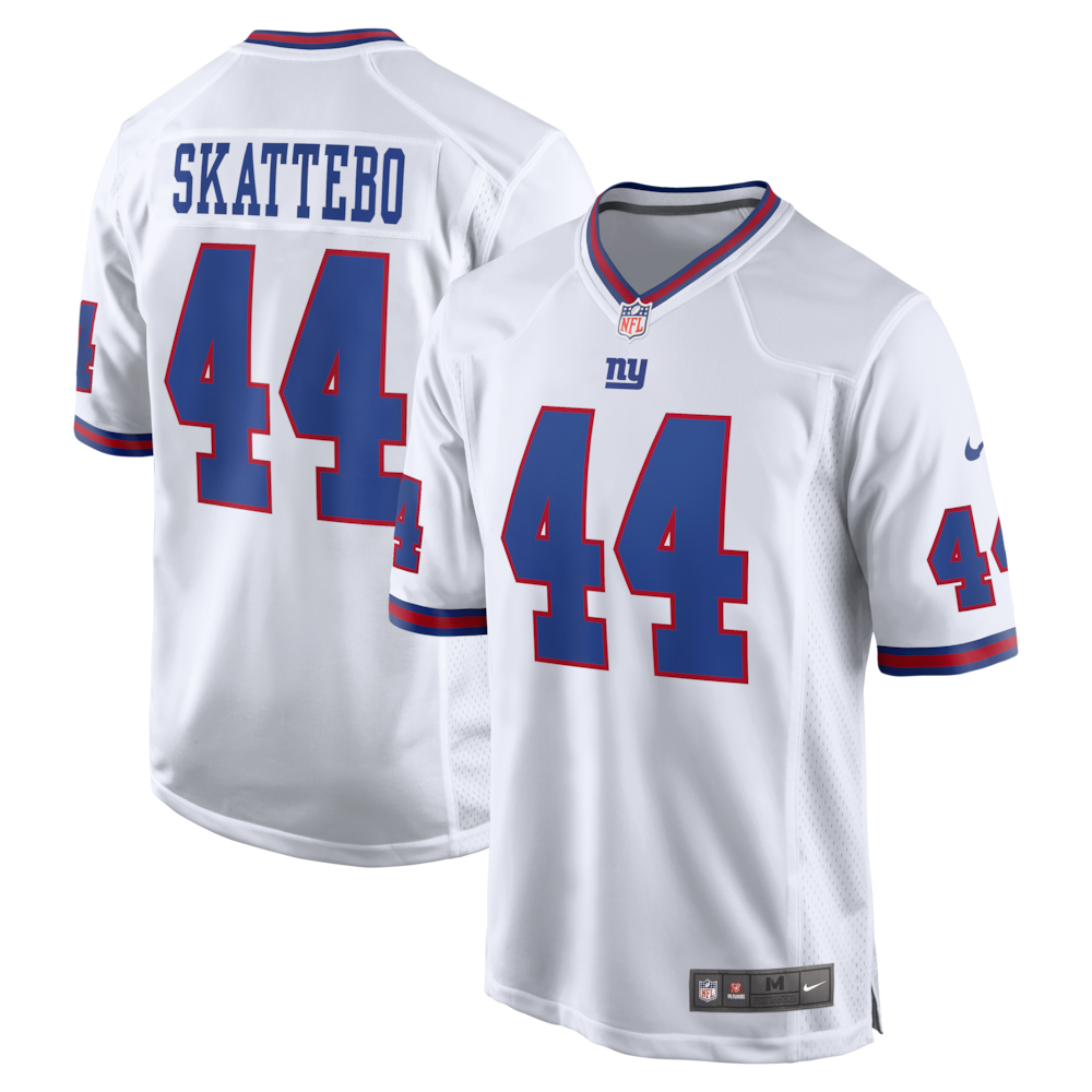 New York Giants Merch - Men's Cam Skattebo Alternate Vintage Game Jersey, White - Cool Football Gifts 1 - Unicasport New York Giants Merch - Men's Cam Skattebo Alternate Vintage Game Jersey, White - Cool Football Gifts