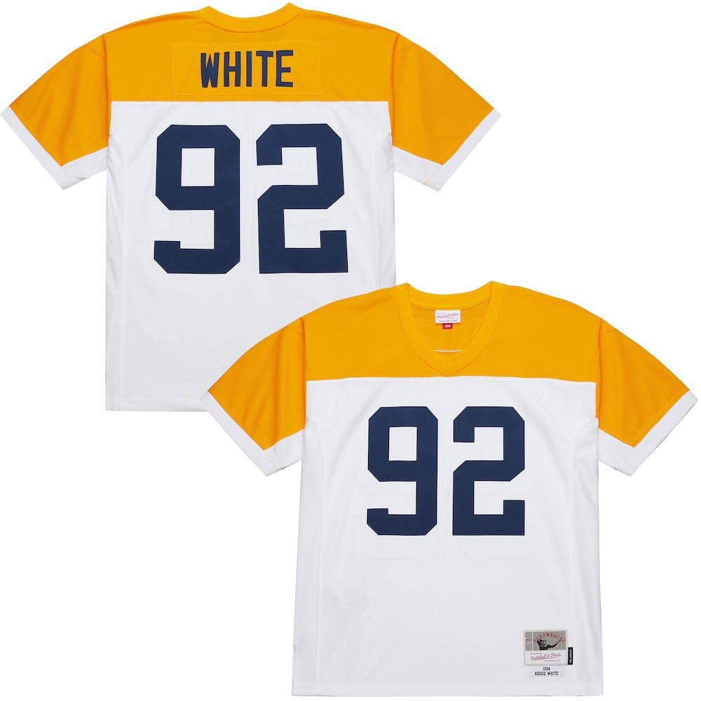 Green Bay Packers Merch - Men's Reggie 1994 Legacy Replica Jersey, White 1 - Unicasport Green Bay Packers Merch - Men's Reggie 1994 Legacy Replica Jersey, White