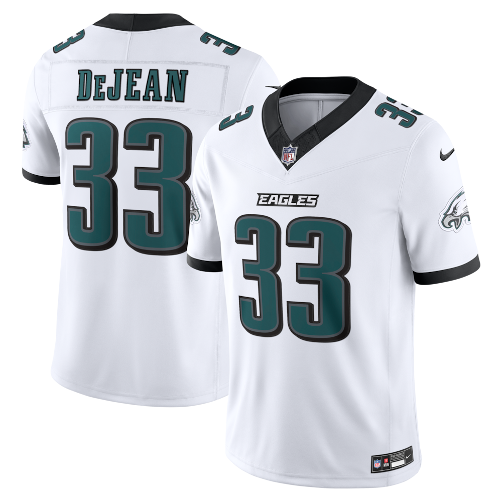 Philadelphia Eagles Merch - Men's Cooper DeJean Vapor F.U.S.E. Stitched Limited Jersey, White 1 - Unicasport Philadelphia Eagles Merch - Men's Cooper DeJean Vapor F.U.S.E. Stitched Limited Jersey, White