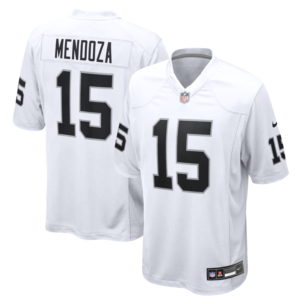 Las Vegas Raiders Merch - Men's Fernando Mendoza Jersey, White 1 - Unicasport Las Vegas Raiders Merch - Men's Fernando Mendoza Jersey, White