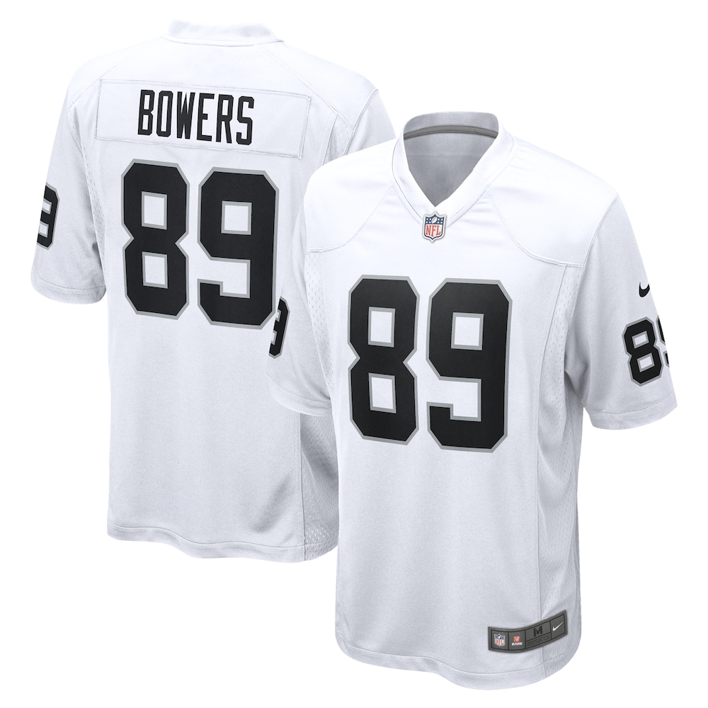 Las Vegas Raiders Merch - Men's Brock Bowers Game Jersey, White 1 - Unicasport Las Vegas Raiders Merch - Men's Brock Bowers Game Jersey, White