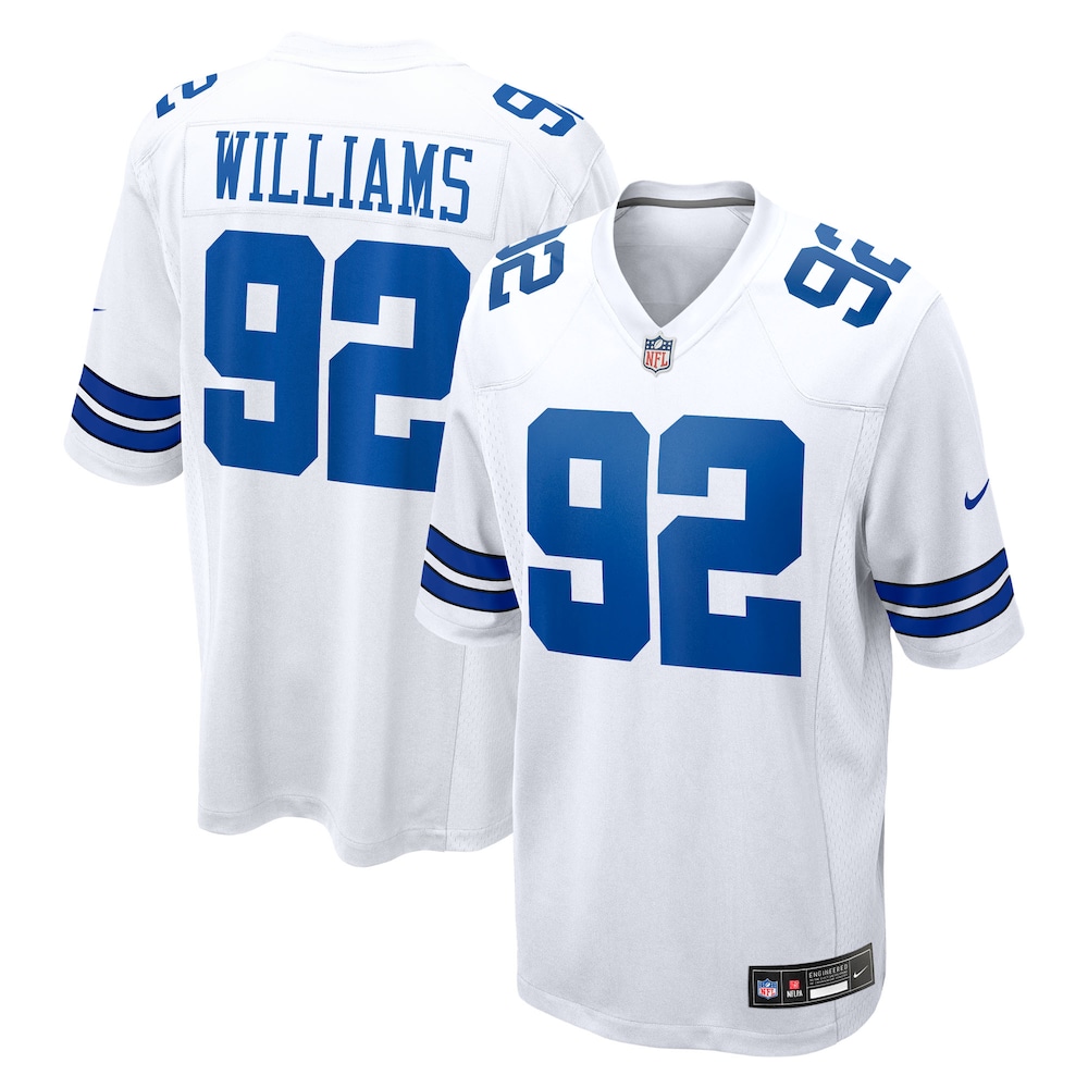 Dallas Cowboys Merch - Men's Quinnen Williams Game Jersey, White 1 - Unicasport Dallas Cowboys Merch - Men's Quinnen Williams Game Jersey, White