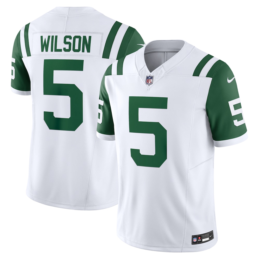 New York Jets Merch - Men's Garrett Wilson Classic Alternate Vapor F.U.S.E. Limited Jersey, White 1 - Unicasport New York Jets Merch - Men's Garrett Wilson Classic Alternate Vapor F.U.S.E. Limited Jersey, White