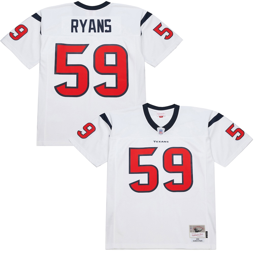 Houston Texans Merch - Men's DeMeco Ryans 2006 Legacy Replica Jersey, White 1 - Unicasport Houston Texans Merch - Men's DeMeco Ryans 2006 Legacy Replica Jersey, White