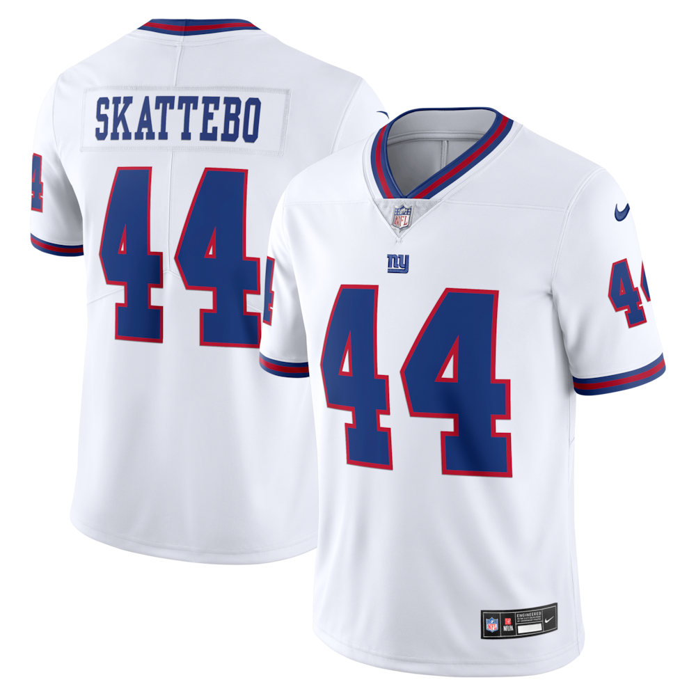 New York Giants Merch - Men's Cam Skattebo Vintage Vapor Untouchable Stitched Limited Jersey, White 1 - Unicasport New York Giants Merch - Men's Cam Skattebo Vintage Vapor Untouchable Stitched Limited Jersey, White
