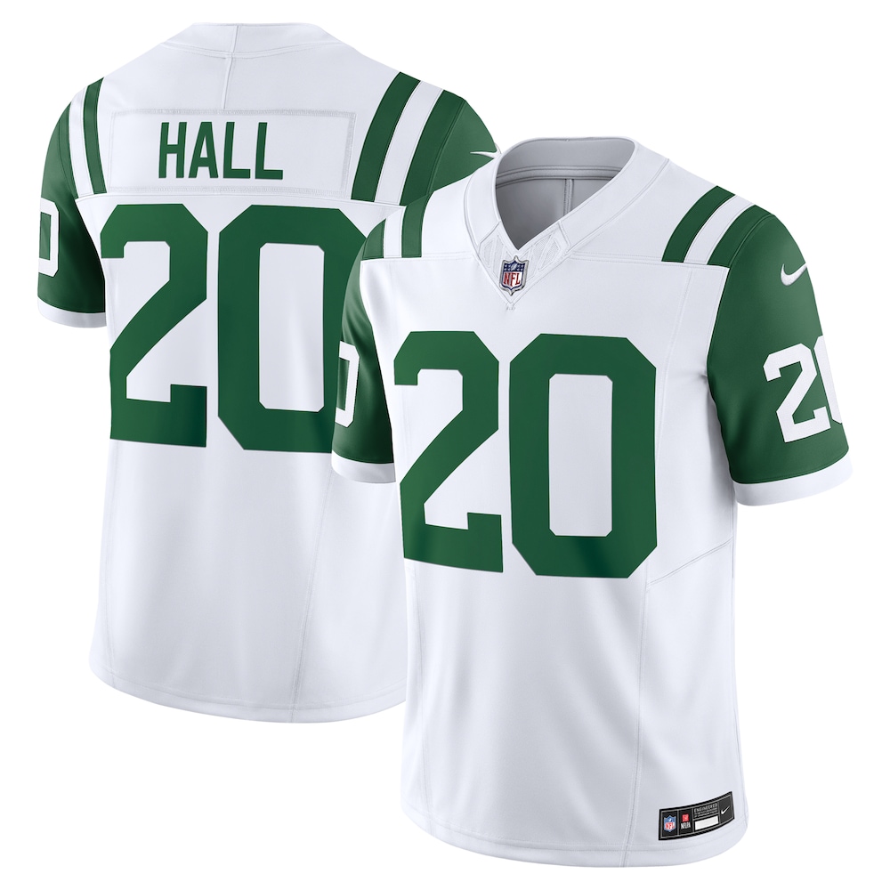 New York Jets Merch - Men's Breece Hall Classic Alternate Vapor F.U.S.E. Limited Jersey, White - Cool Football Gifts 1 - Unicasport New York Jets Merch - Men's Breece Hall Classic Alternate Vapor F.U.S.E. Limited Jersey, White - Cool Football Gifts