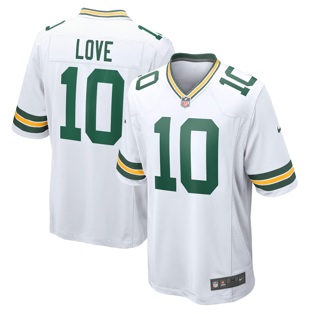 Green Bay Packers Merch - Men's Jordan Love Game Jersey, White 1 - Unicasport Green Bay Packers Merch - Men's Jordan Love Game Jersey, White
