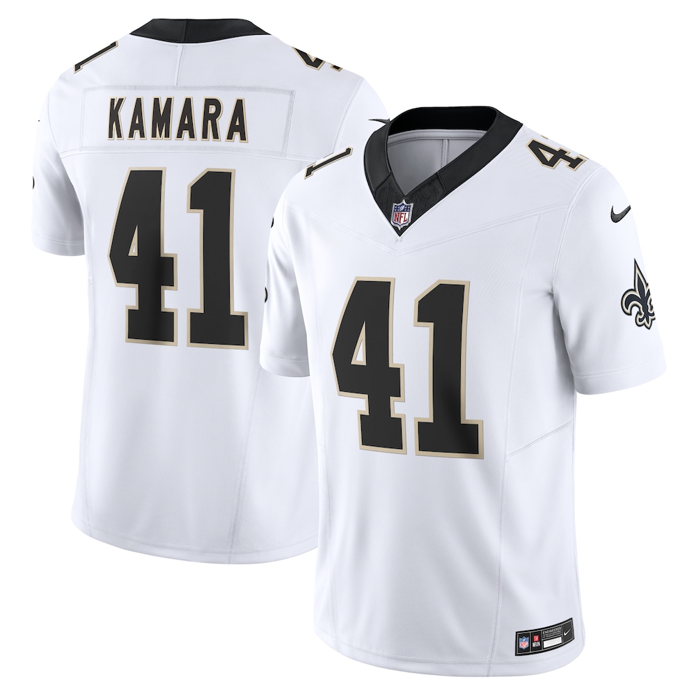 New Orleans Saints Merch - Men's Alvin Kamara Vapor F.U.S.E. Limited Jersey, White - Presents For Football Fans 1 - Unicasport New Orleans Saints Merch - Men's Alvin Kamara Vapor F.U.S.E. Limited Jersey, White - Presents For Football Fans