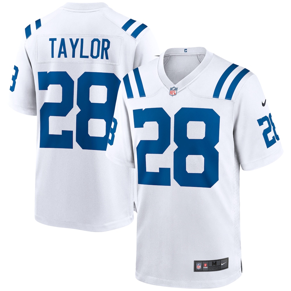 Indianapolis Colts Merch - Men's Jonathan Taylor Game Jersey, White 1 - Unicasport Indianapolis Colts Merch - Men's Jonathan Taylor Game Jersey, White