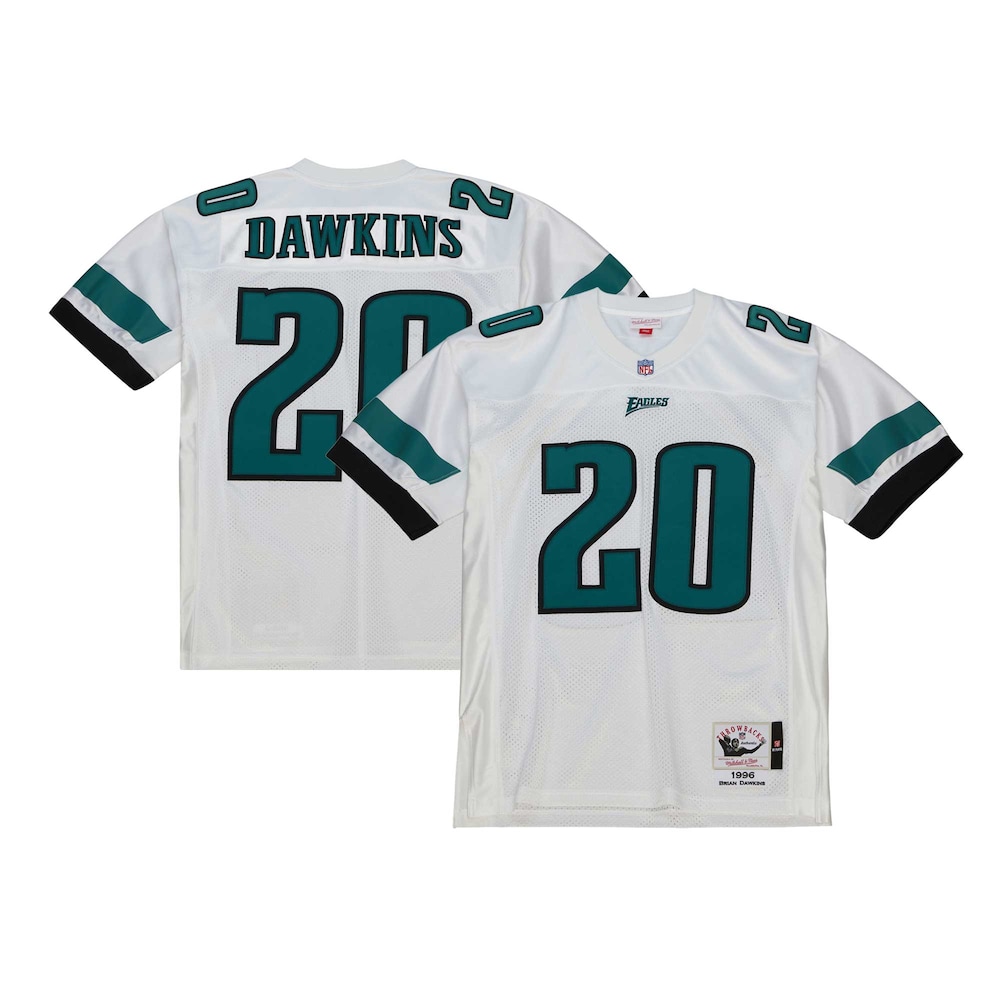 Philadelphia Eagles Merch - Men's 1996 Brian Dawkins Authentic Throwback Retired Player Jersey, White - Football Gift Idea 1 - Unicasport Philadelphia Eagles Merch - Men's 1996 Brian Dawkins Authentic Throwback Retired Player Jersey, White - Football Gift Idea