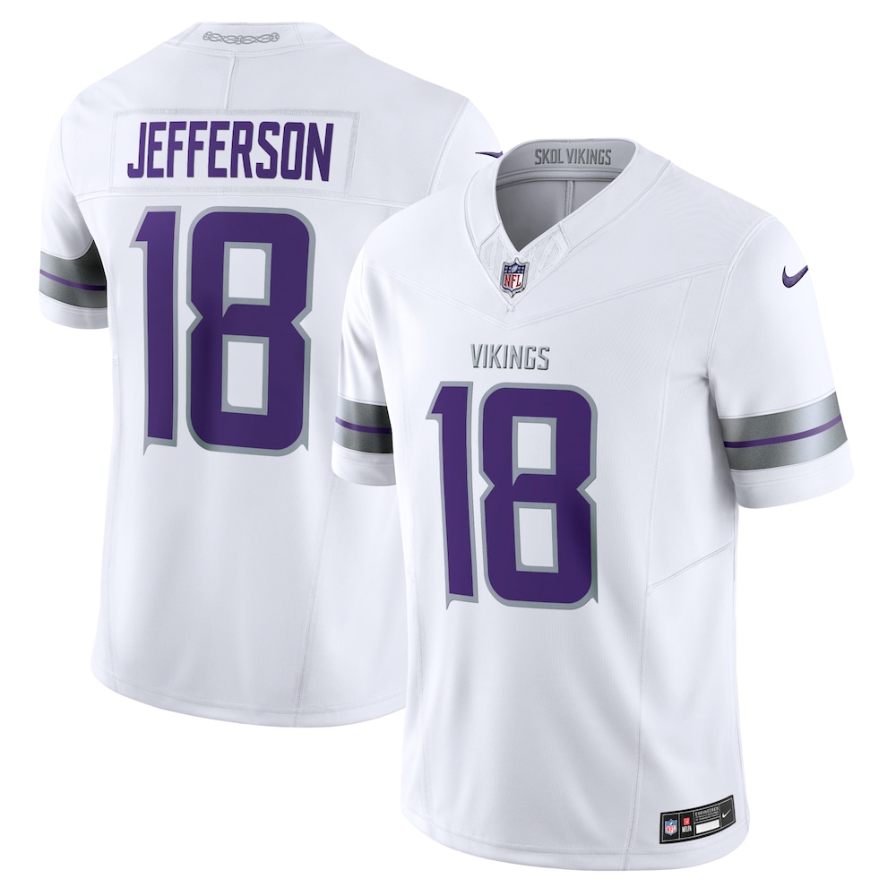 Minnesota Vikings Merch - Men's Justin Jefferson Alternate Vapor F.U.S.E. Limited Jersey, White 1 - Unicasport Minnesota Vikings Merch - Men's Justin Jefferson Alternate Vapor F.U.S.E. Limited Jersey, White