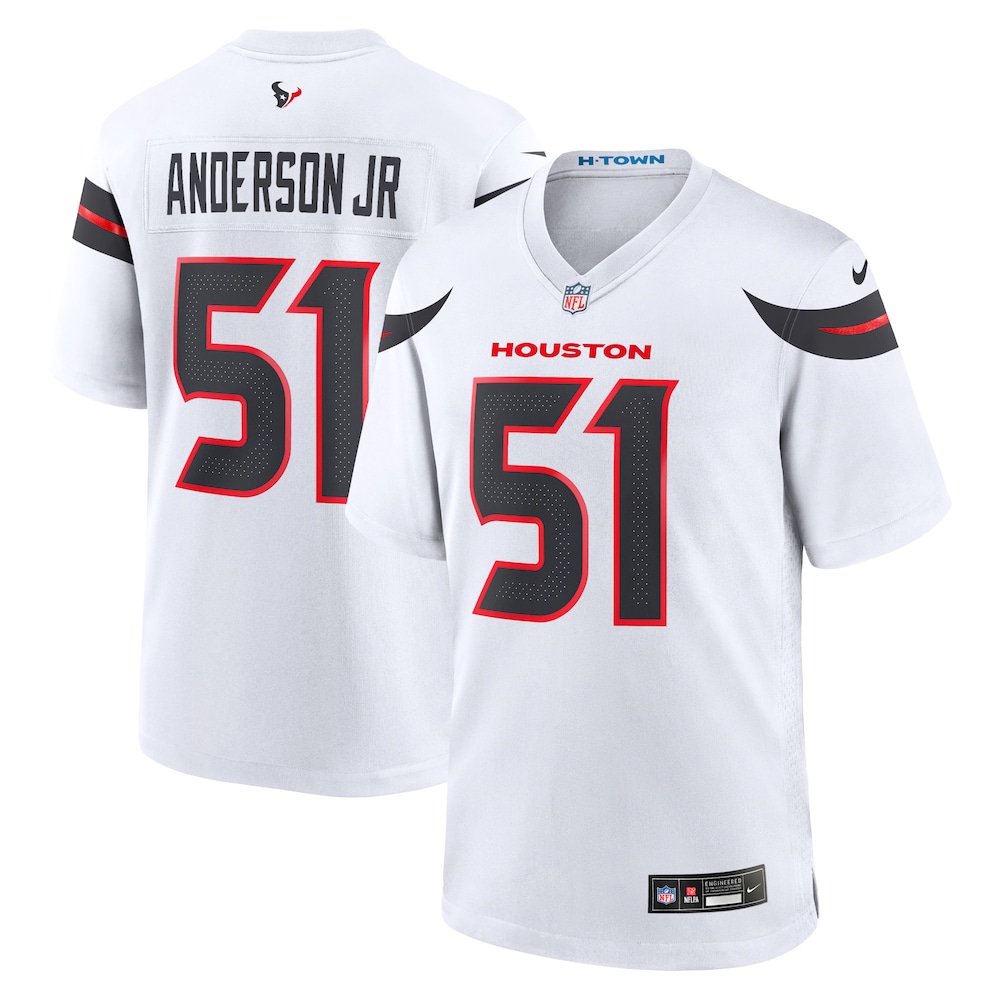 Houston Texans Merch - Men's Will Anderson Jr. Game Jersey, White 1 - Unicasport Houston Texans Merch - Men's Will Anderson Jr. Game Jersey, White