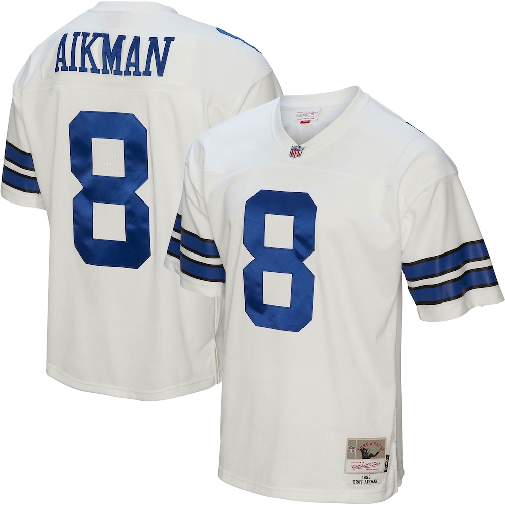 Dallas Cowboys Merch - Men's Troy Aikman Legacy Replica Jersey, White - Best Football Gift Ideas 1 - Unicasport Dallas Cowboys Merch - Men's Troy Aikman Legacy Replica Jersey, White - Best Football Gift Ideas