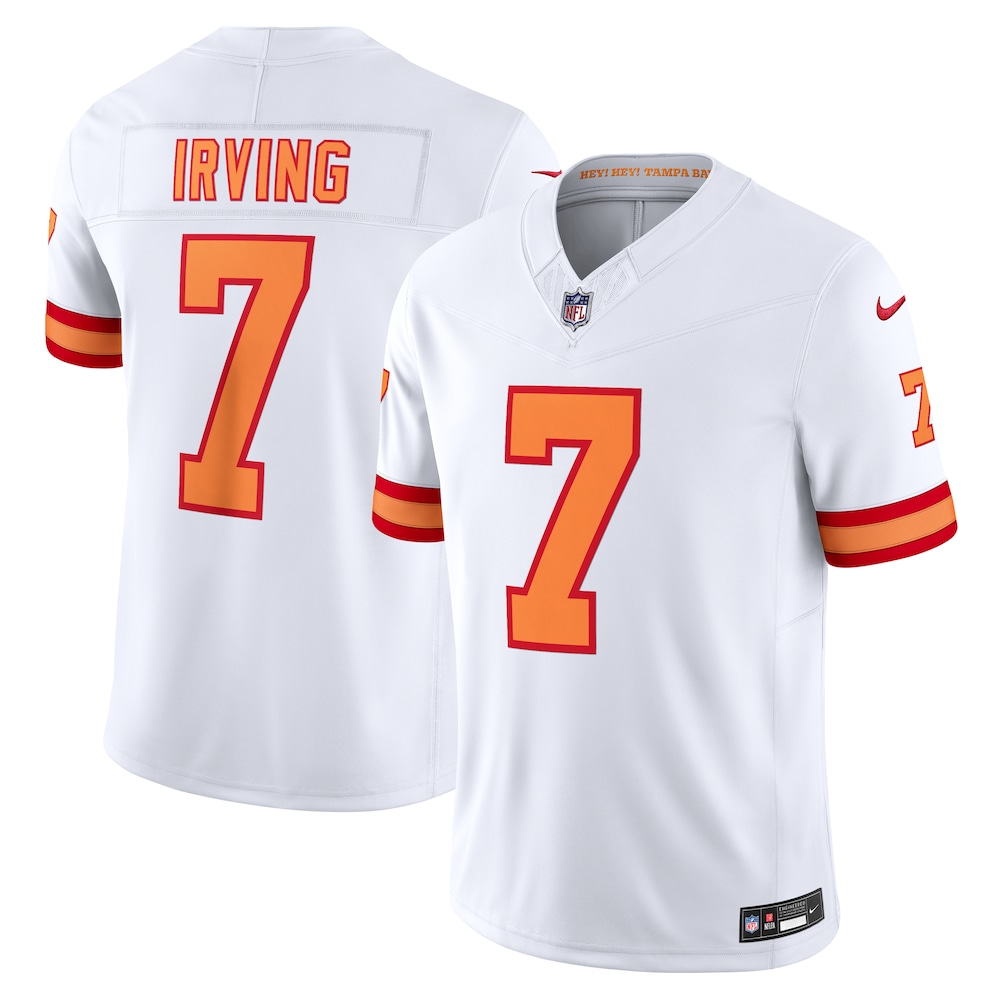 Tampa Bay Buccaneers Merch - Men's '76 Bucky Irving Vapor F.U.S.E. Player Limited Jersey, White - Best Birthday Gift For Football Lovers 1 - Unicasport Tampa Bay Buccaneers Merch - Men's '76 Bucky Irving Vapor F.U.S.E. Player Limited Jersey, White - Best Birthday Gift For Football Lovers