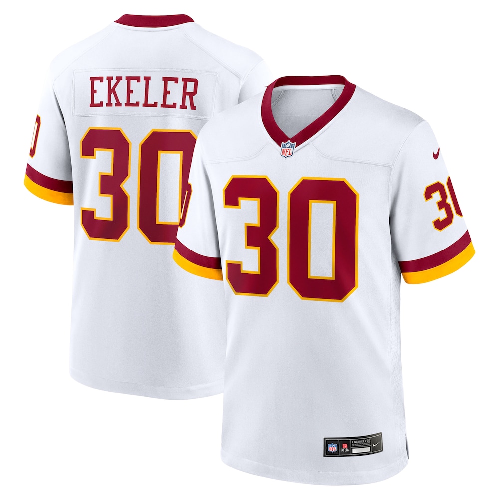 Washington Commanders Merch - Men's Austin Ekeler Game Super Bowl Era Jersey, Whites For Men 1 - Unicasport Washington Commanders Merch - Men's Austin Ekeler Game Super Bowl Era Jersey, Whites For Men