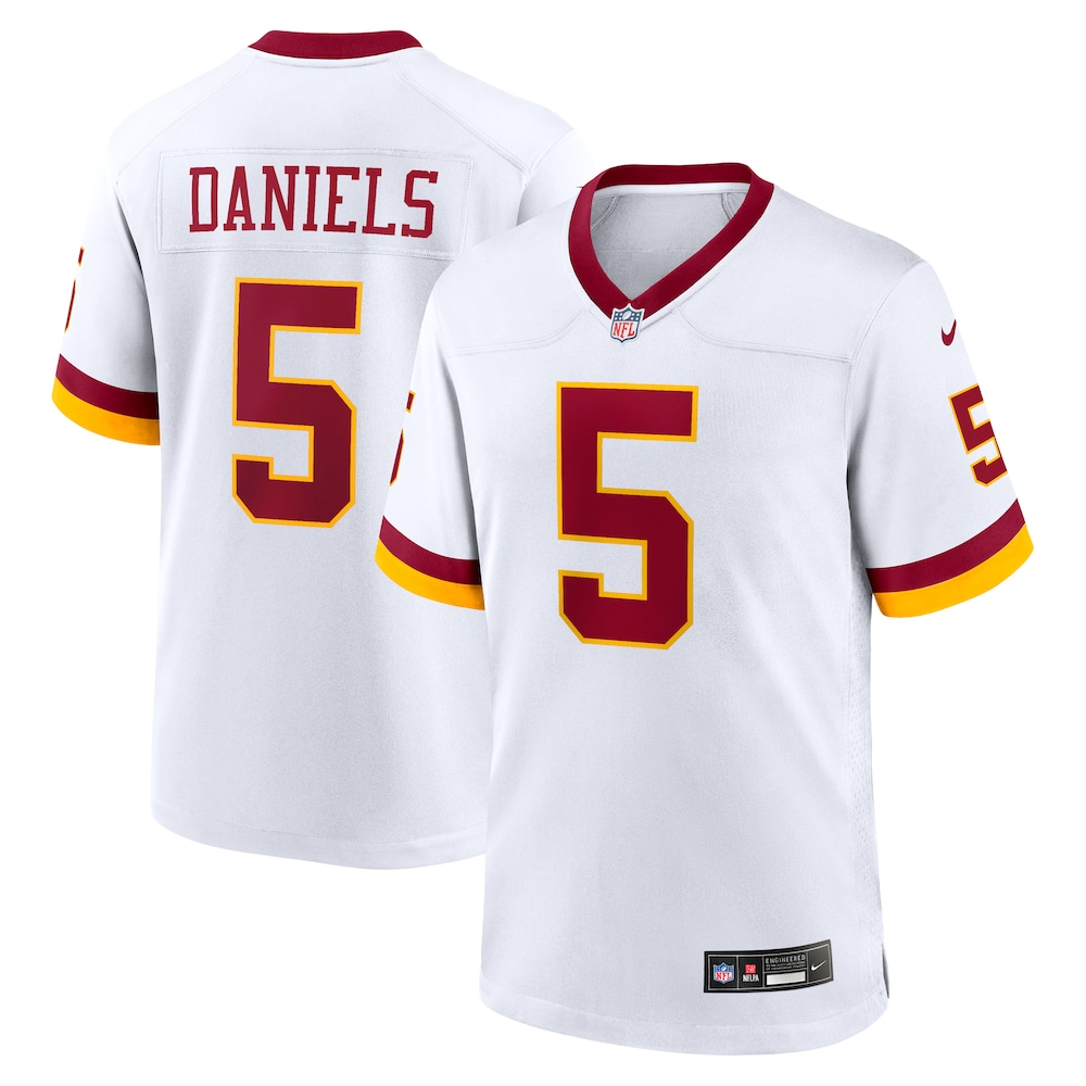 Washington Commanders Merch - Men's Jayden Daniels Game Super Bowl Era Jersey, White - Birthday Present For Football Fan 1 - Unicasport Washington Commanders Merch - Men's Jayden Daniels Game Super Bowl Era Jersey, White - Birthday Present For Football Fan