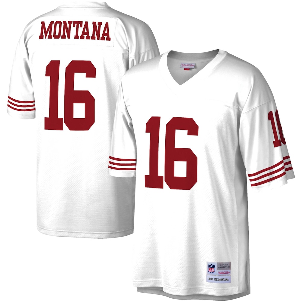 San Francisco 49ers Merch - Men's Joe Montana 1990 Legacy Replica Jersey, White - Football Gifts For Men 1 - Unicasport San Francisco 49ers Merch - Men's Joe Montana 1990 Legacy Replica Jersey, White - Football Gifts For Men