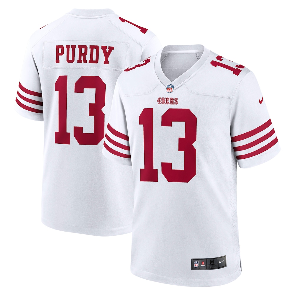 San Francisco 49ers Merch - Men's Brock Purdy Jersey, Whites For Men 1 - Unicasport San Francisco 49ers Merch - Men's Brock Purdy Jersey, Whites For Men